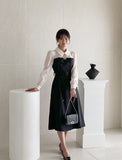 Serindy Collar Trench Color Matching One Piece