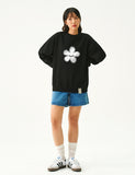 Dot Silhouette Flower Sweatshirt
