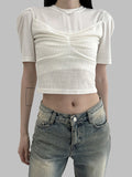 Ribbon Puff Crop Tee