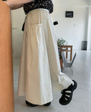 Peuin Banding Shirring Pocket Long Skirt