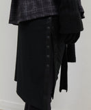 Button Slit Bootcut Pants