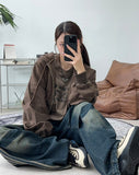 Loped Work Twill Hooded Zip-Up