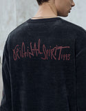 Lettering Graphic Waffle Long Sleeve