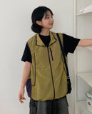 [Unisex] Shawnco Summer Glossy Color Matching Windbreaker