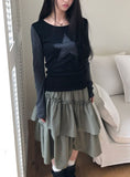 Emu Star Patch Striped Long Sleeve T-shirt