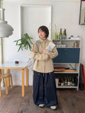 Covendi Shoulder Pintuck Cotton Over Shirt