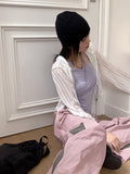 Solu see-through crop hooded cardigan zip-up