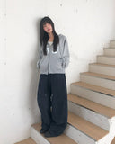 Md Dot Pattern String Strap Wide Cotton Long Pants