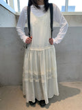 Himet Frill Tiered Sleeveless Long One Piece