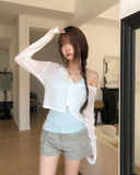 Salty See-through Crop Cardigan