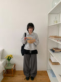 Danimo Stripe Banding Wide Long Pants
