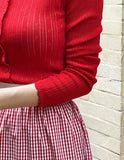 Aaron V-neck Punching Knit Cardigan