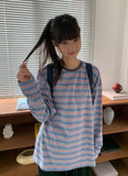 [unisex] Cuba Over Stripe Long Sleeve Tee