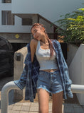 Cutting Waist Shorts Denim Pants