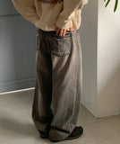 Ritcon Vintage Black Blue Washed Denim Pants