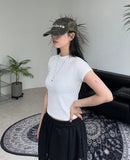 Ravi raglan cropped short-sleeved T-shirt