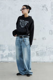 (W) WASHED DENIM PANTS