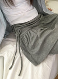 Haromi Shirring Ribbed Banding Skirt Pants