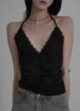 [ EEUN MADE ] Spring Silk Halter Sleeveless Top