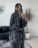 Lau Cutting Flannel Checkered Shirt