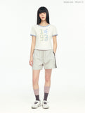 W 1993 Flower Baby Ringer T-shirt