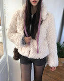 Titi Shearling Crop Fur Jacket