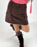 house corduroy cargo skirt