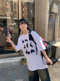 [unisex] Donay Cat Printing Over Short Sleeve Tee