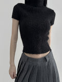 plurie short-sleeved turtleneck knitwear