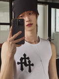 Cross Patch Ribbed Sleeveless