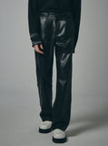 Flow Line Leather Pants Man