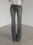Sand Tin Washed Raw Bootcut Denim