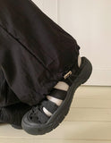 Bekyu Banding Parachute Nylon Wide Pants