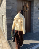 Dren Balaclava Cable Knit Hood Set