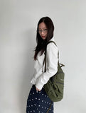 Lancer Round Collar Frill Blouse
