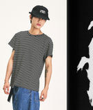 STRIPE CAP SLEEVE KNIT