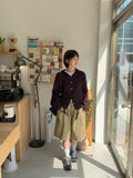 Kollindo String Check Hood Crop Shirt