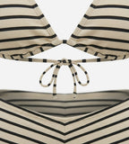 Mocha Stripe Bikini Set