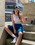 Low rivet one shoulder sleeveless
