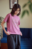 Heart Bear Pigment Crop Short Sleeve Tee
