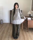 Bisso See-Through Dot Layered Tiered Skirt