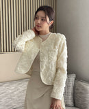 Roseming Flower Short Cardigan Jacket