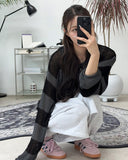 Rical Stripe Mesh Knit