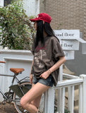 Bello Crop Print Short Sleeve T-shirt