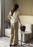 Les Drape Yoru Cap Sleeveless T-Blouse