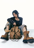 [Handmade/LAN ARCHIVE] Suede Long Desert Boots