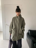 Reget Hood Long Bomber Jacket