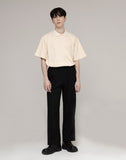 Zipper Semi Wide Banding Slacks
