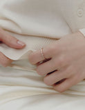 Truly Essence 14K Cross Pave Ring