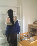 [Brushed lining] Perrin Fur One Off-Shoulder Sweatshirt